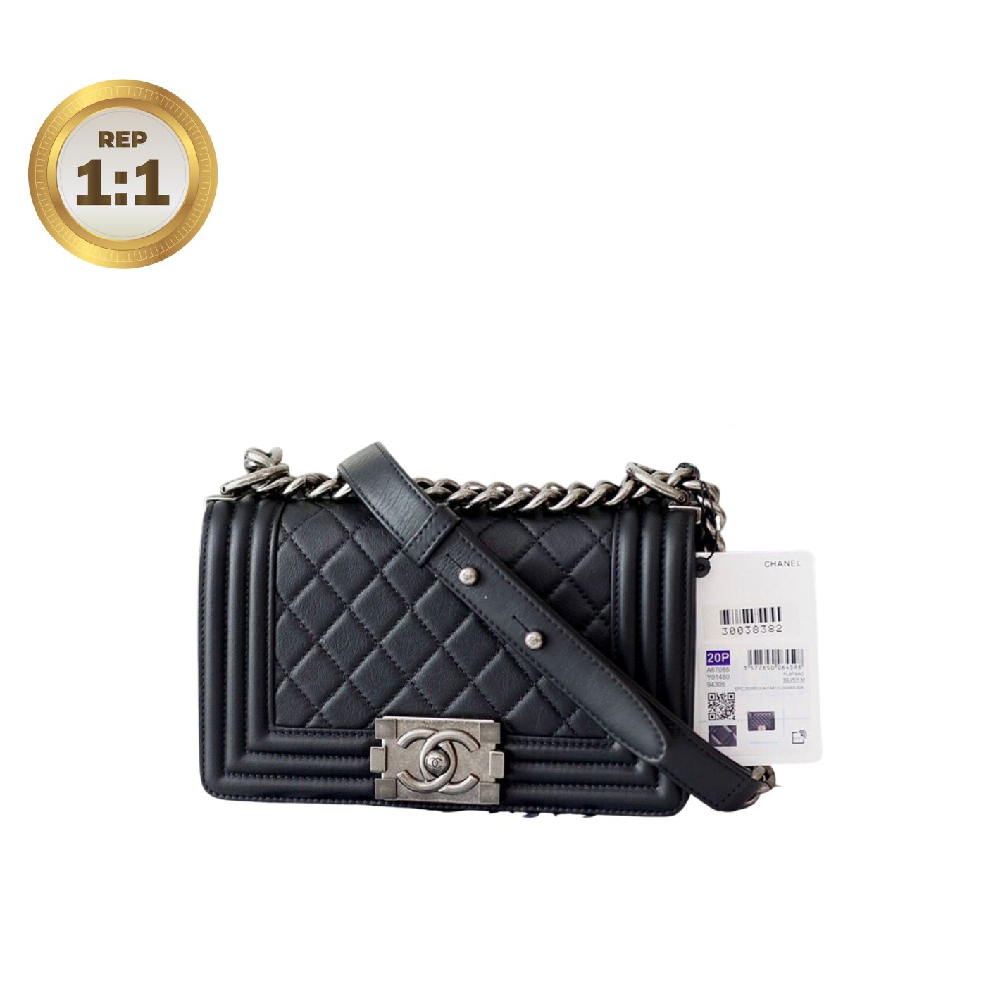 [REP 1:1] Chanel Mini Classic Flapbag Black For Women 20cm/7.9 in